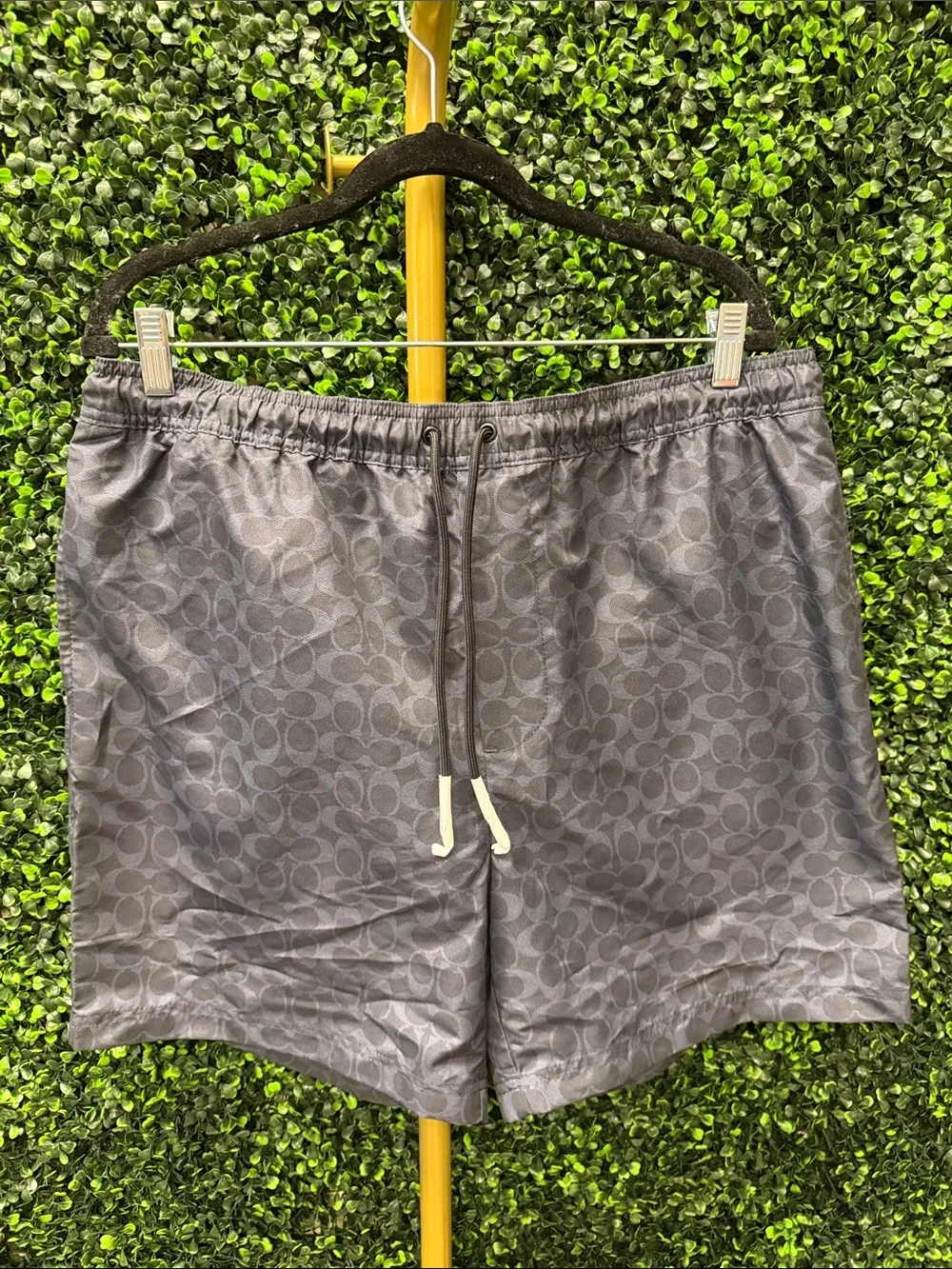 COACH SIGNATURE SWIM TRUNKS NAVY - XL